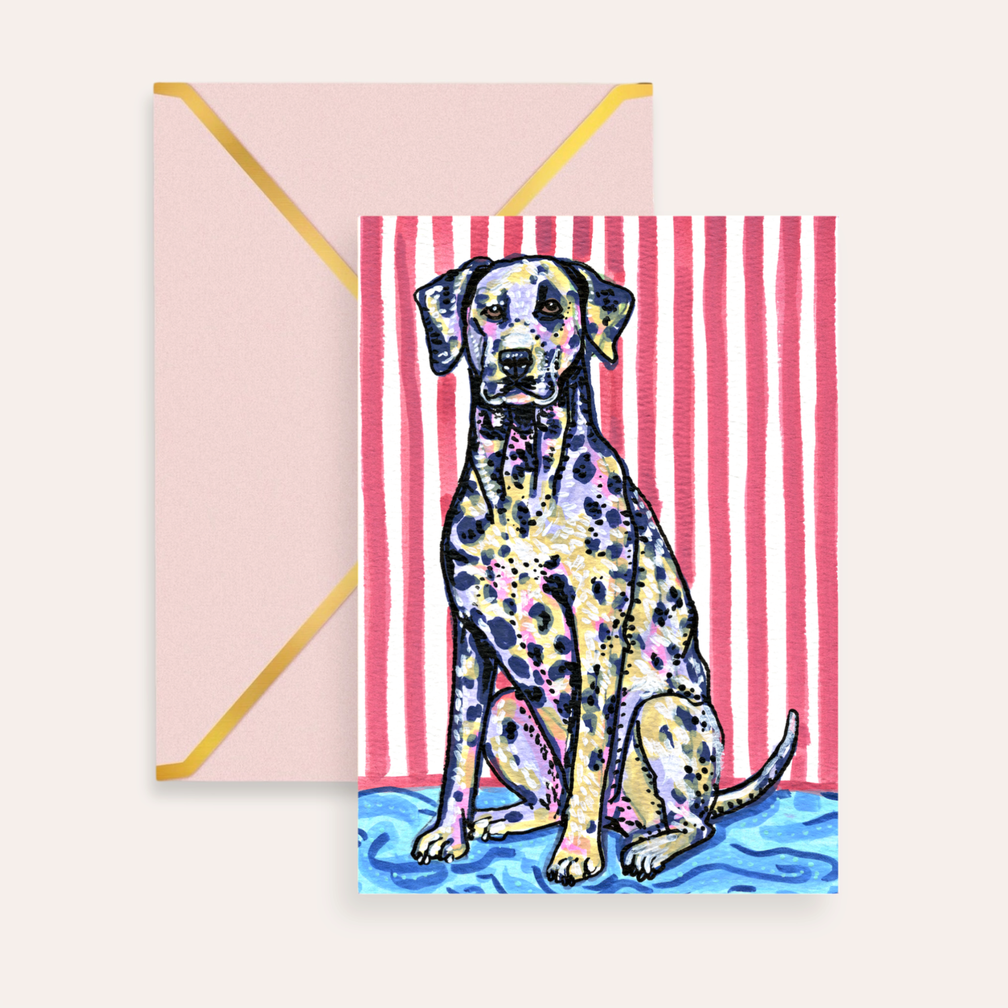 Dalmatian Dog Fine Art Greeting Card