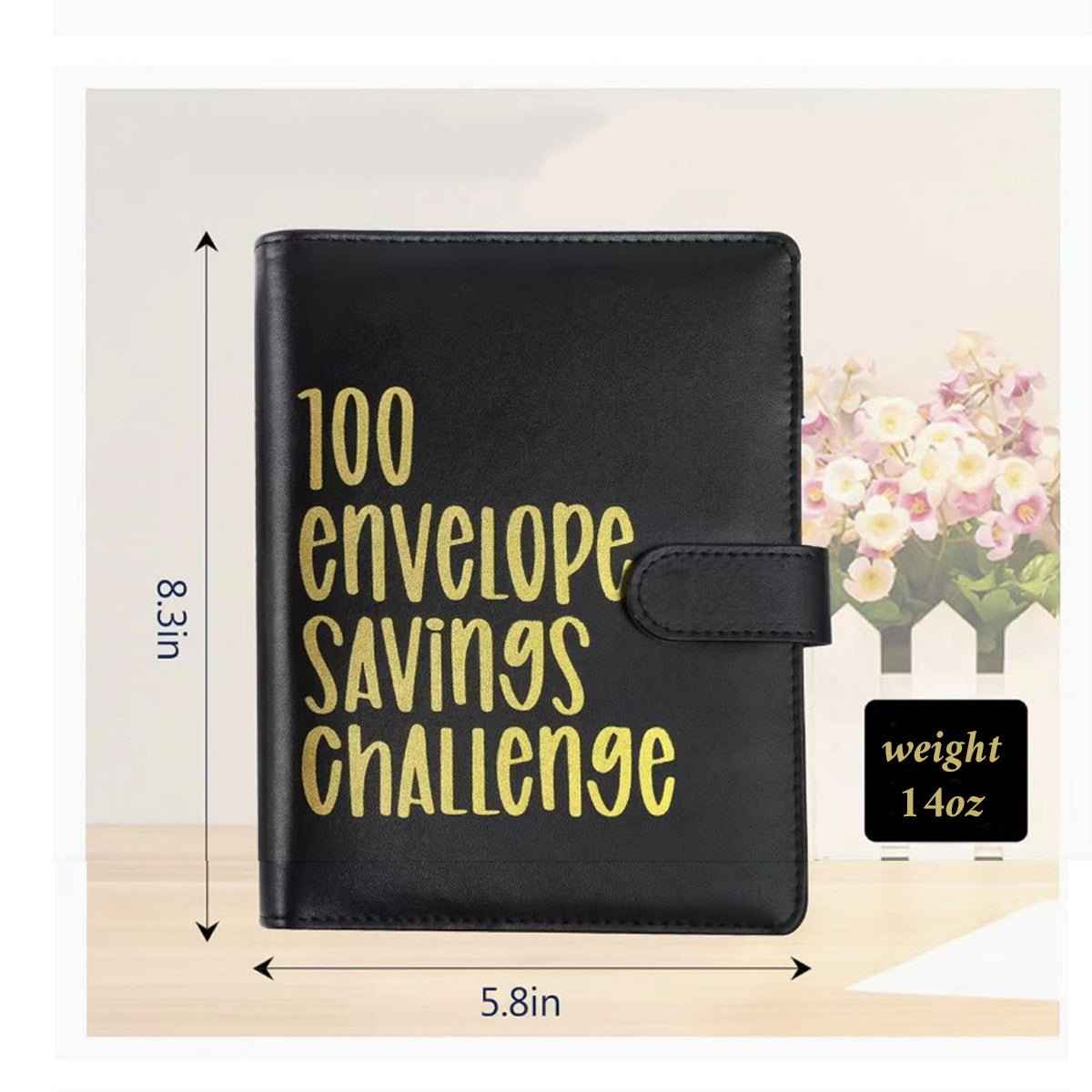 100 Envelope Challenge Binder – Budget Organizer for Cash Saving