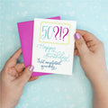 50 Fifty That Escalated Quickly Birthday Funny Greeting Card