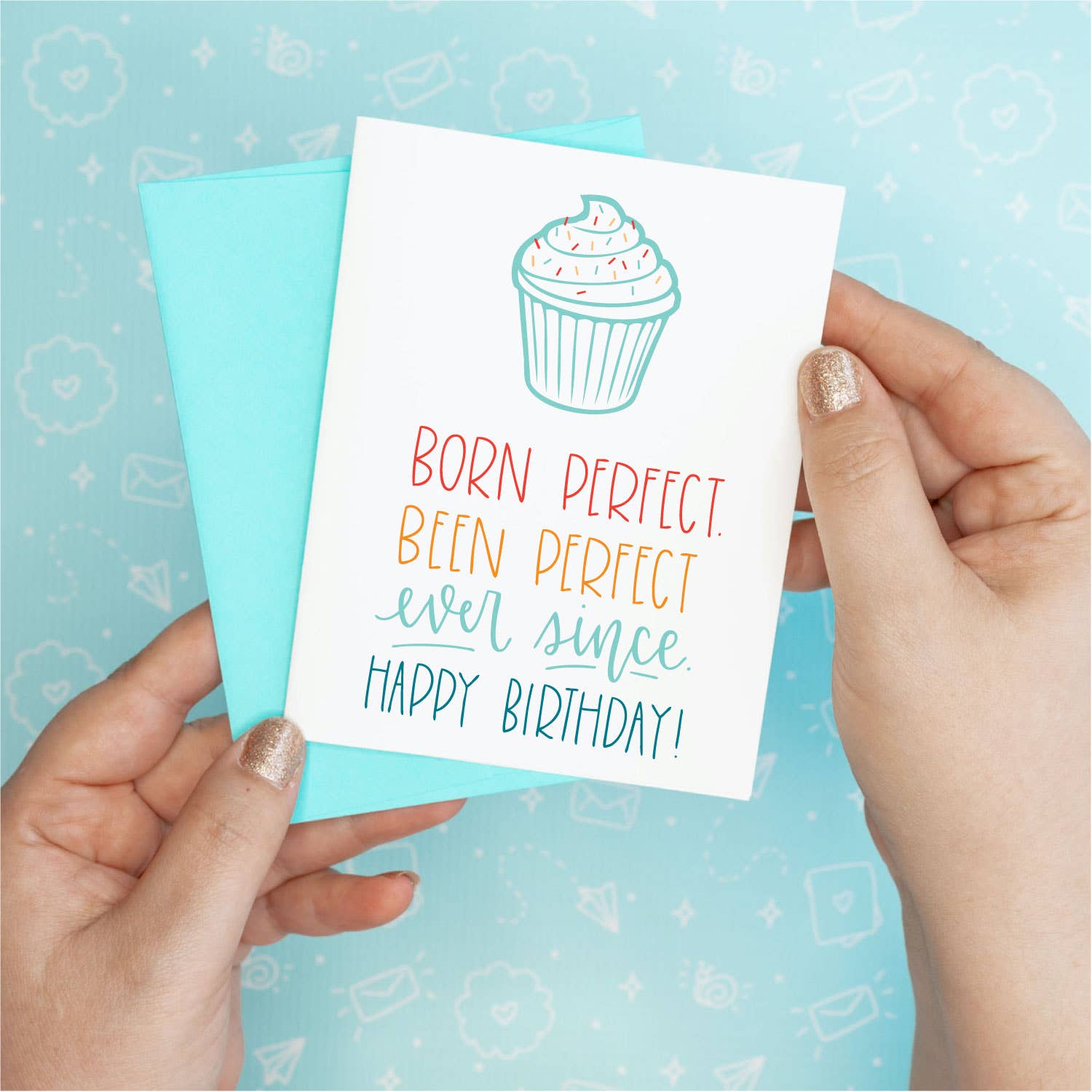 Born Perfect Birthday Funny Greeting Card