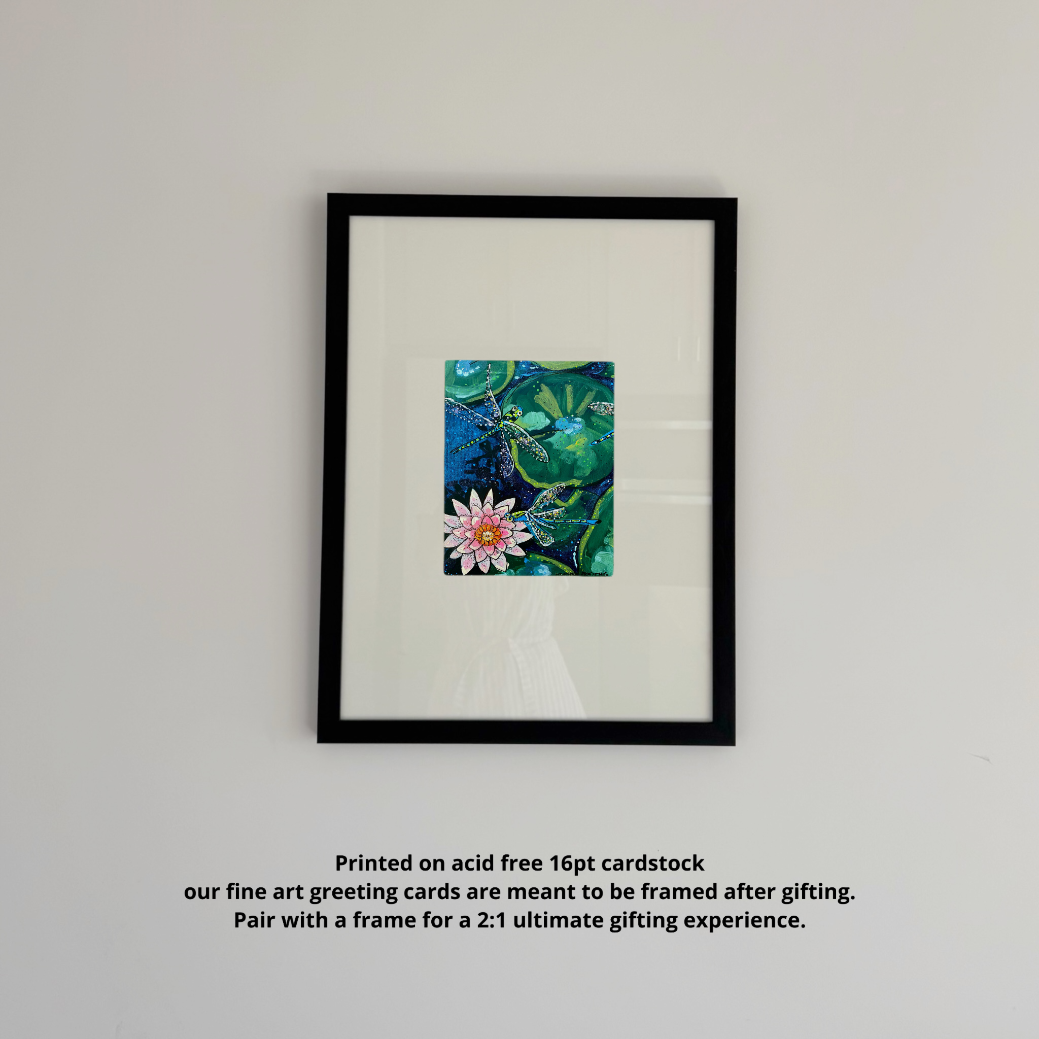 Dragonfly Lily Fine Art Greeting Card