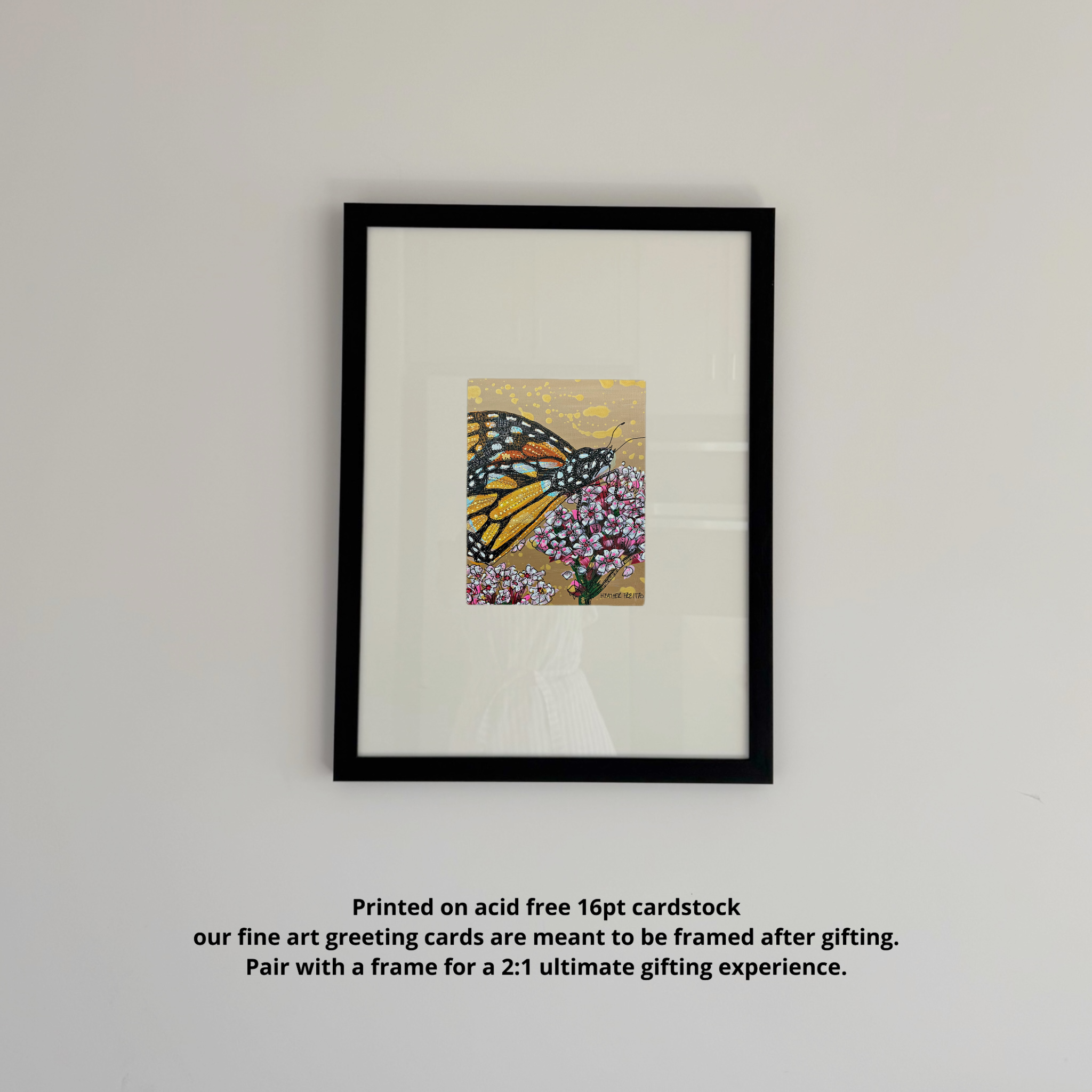 Citrine Monarch Fine Art Greeting Card