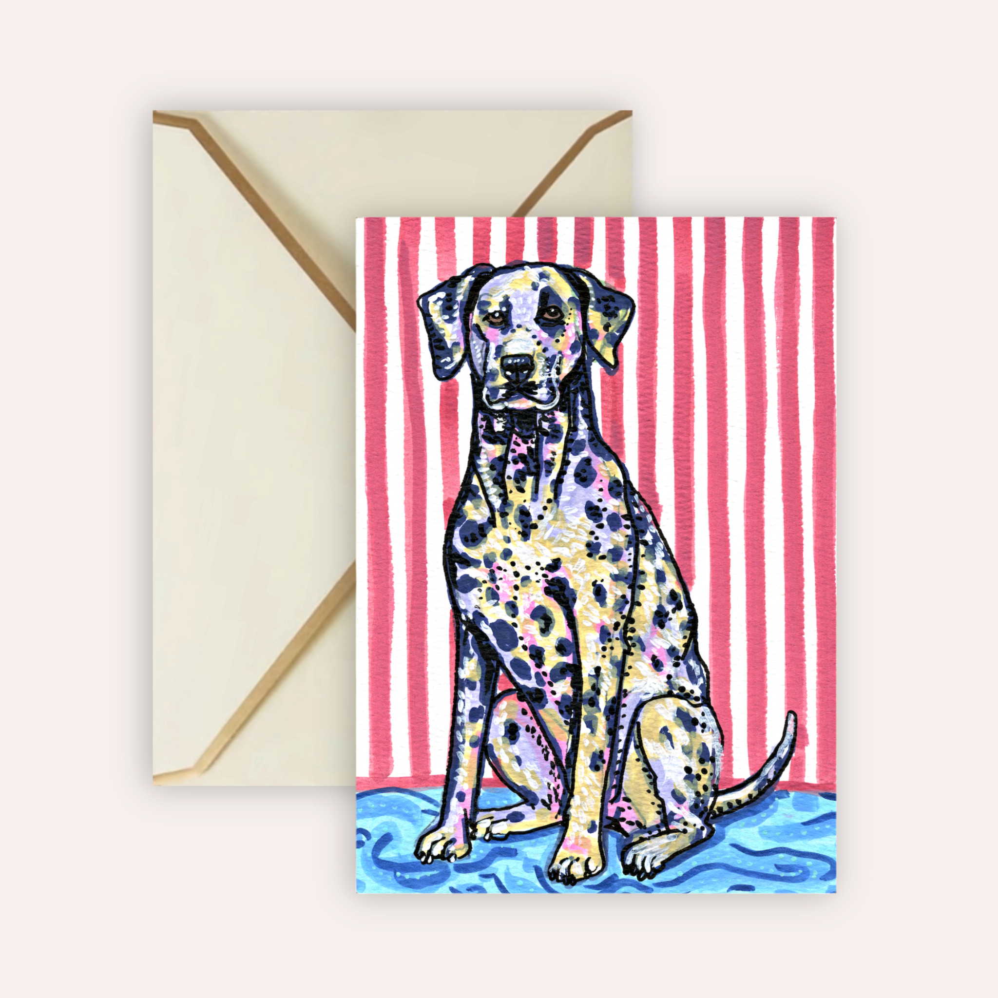 Dalmatian Dog Fine Art Greeting Card