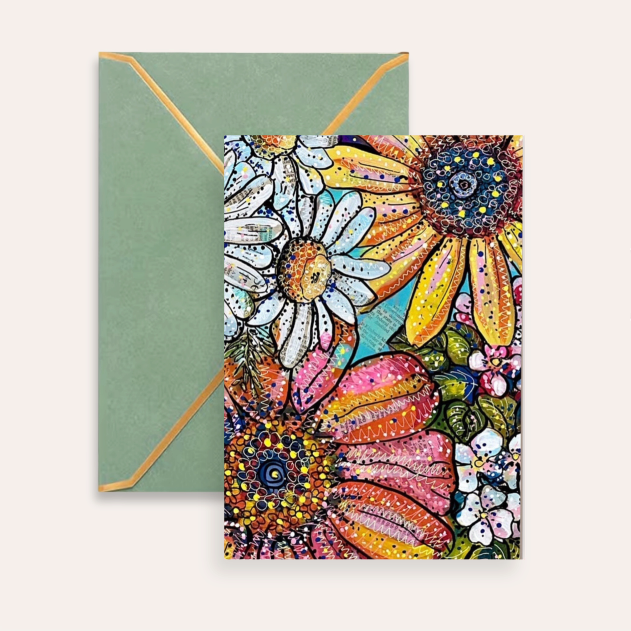 Flower Power Fine Art Greeting Card