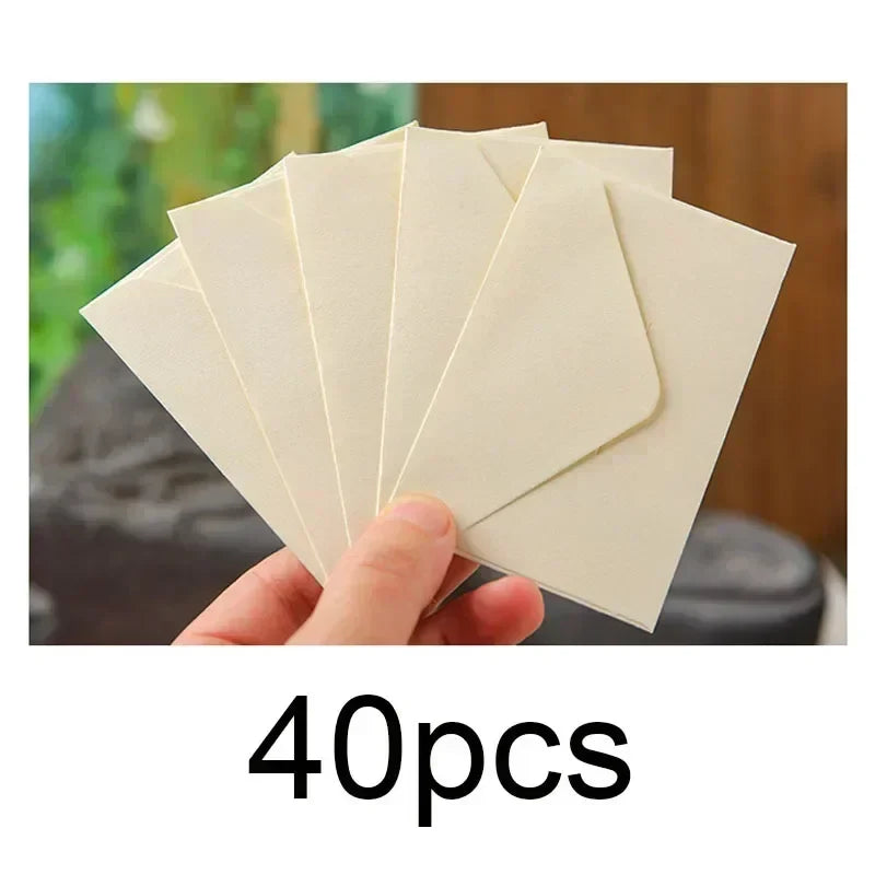 20/40/80PCS Classical White Black Kraft Blank Mini Paper Window Envelopes Wedding Invitation Envelope Gift Envelope