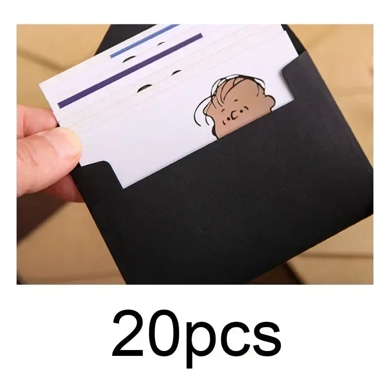 20/40/80PCS Classical White Black Kraft Blank Mini Paper Window Envelopes Wedding Invitation Envelope Gift Envelope
